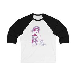 Lingerie Babe Retro Fashion Illustration Ad Unisex 3/4 Sleeve Baseball Tee - S I S U M O I